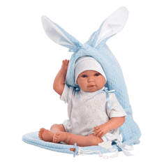 Llorens Llorens: újszülött síró fiú baba pólyában (63635) (l63635)