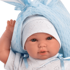Llorens Llorens: újszülött síró fiú baba pólyában (63635) (l63635)