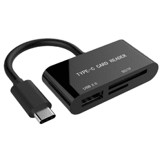 Gembird USB 3.1 Type-C SDXC combo card reader kártyaolvasó (UHB-CR3-02) (UHB-CR3-02)