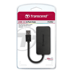 Transcend USB3.0 + USB HUB fekete kártyaolvasó (TS-HUB2K) (TS-HUB2K)