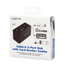 LogiLink Aluminum All-in-one USB 3.0-ás kártyaolvasó fekete (CR0042) (CR0042)