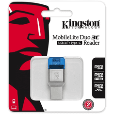 Kingston MobilLite DUO 3C USB 3.1 + Type-C microSDXC kártyaolvasó