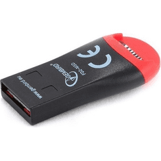 Gembird FD2-MSD-3 kulcstartó USB2.0 microSDHC kártyaolvasó fekete-piros