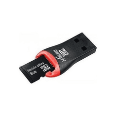 Gembird FD2-MSD-3 kulcstartó USB2.0 microSDHC kártyaolvasó fekete-piros (FD2-MSD-3)