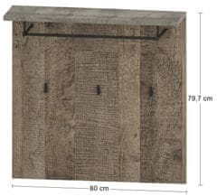 nabbi Akasztó panel Bova HP - homoki tölgy / fa