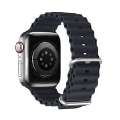IZMAEL Dux Ducis pótszíj Apple Watch 8/7/6/5/4/3/2/SE (41/40/38mm) okosórára - Fekete