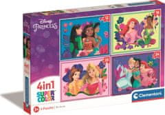Clementoni Disney hercegnő puzzle 4 az 1-ben (12+16+20+24 darab)