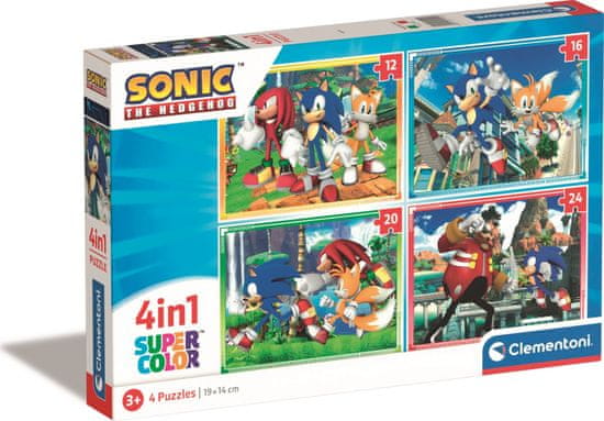 Clementoni Puzzle Sonic 4 az 1-ben (12+16+20+24 darab)