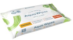 Aqua Wipes 100%-ban lebomló törlőkendő, 99% víz, 4 x 56 db