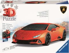 Ravensburger 3D Puzzle Lamborghini Huracan Evo, narancssárga, 108 darabos