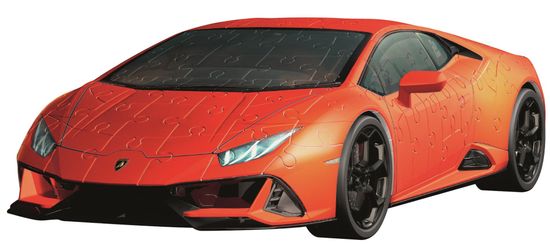 Ravensburger 3D Puzzle Lamborghini Huracan Evo, narancssárga, 108 darabos