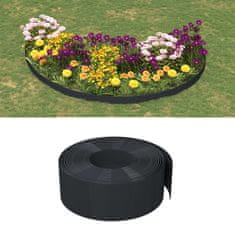shumee 4 db fekete polietilén kerti szegély 10 m x 20 cm