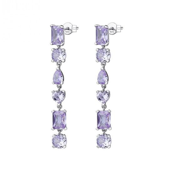 Rosato Luxus ezüst fülbevaló lila cirkónium kövekkel Gemma RZGE21