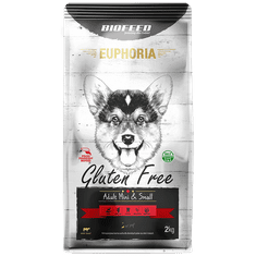 BIOFEED Euphoria Gluténmentes Mini & Small Mini És Kis Fajtájú Kutyáknak Marhahússal 2 Kg
