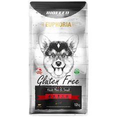 BIOFEED Euphoria Gluténmentes Mini & Small Mini- És Kistestű Kutyáknak 12 Kg-Os Marhahússal