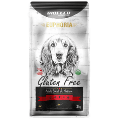 BIOFEED Euphoria Gluténmentes Small & Medium Kis És Közepes Fajtájú Kutyáknak 2 Kg-Os Marhahússal