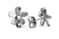 Vuch Gyönyörű acél fülbevaló Virágok Fleurette Silver
