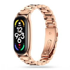 Tech-protect Stainless szíj Xiaomi Mi Band 7, rose gold