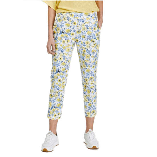Orsay Fehér női csípős, virágos nadrágok ORSAY_356242-157000