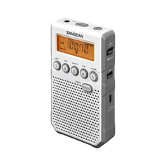 Sangean DT-800W digitális szintézeres zsebrádió hangszóróval fehér (DT-800W)