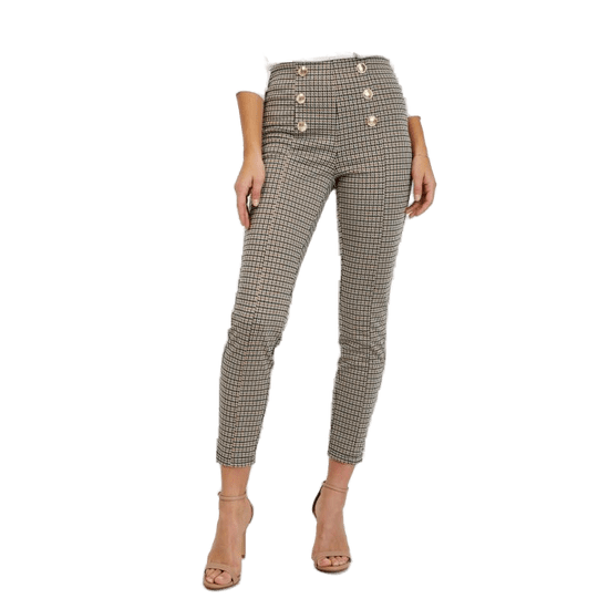 Orsay Bézs színű női mintás, csípős nadrágok ORSAY_390296092000