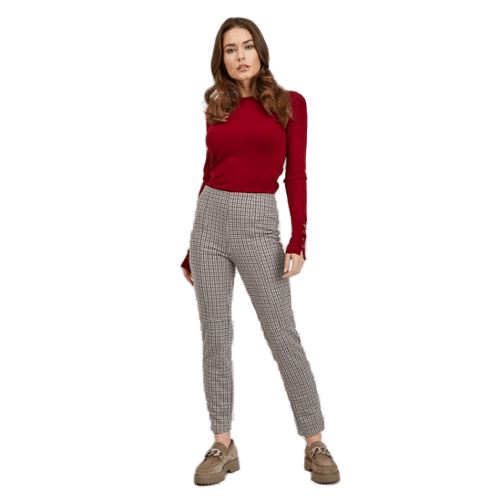 Orsay Bézs színű női kockás skinny nadrág ORSAY_350191080000