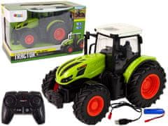 Lean-toys Távirányítású traktor 1:24 R/C Pilot 2.4 G Zöld