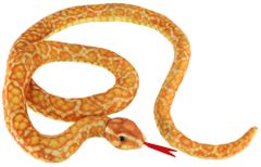 Teddies Plüss kígyó 200 cm, narancssárga-sárga