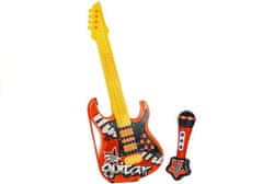 Lean-toys Elektromos gitár mikrofon húrok piros