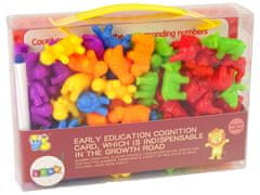 Lean-toys Állatok Oktatási játék Feladatkártyák számolás Sorter 60 darab