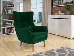 Veneti LEVI design füles fotel - zöld