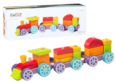 Lean-toys Fából készült Rainbow Express vonatválogató LP-3 12923