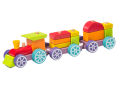 Lean-toys Fából készült Rainbow Express vonatválogató LP-3 12923