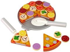 Lean-toys Pizza Set fa kirakós puzzle tépőzáras kiegészítők