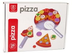 Lean-toys Pizza Set fa kirakós puzzle tépőzáras kiegészítők