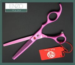 Enzo Fodrász ritkító olló 7,0 Purple Dragon Pink