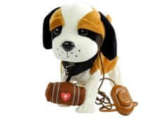 Lean-toys Interaktív bernáthegyi kutya pórázon + kennel