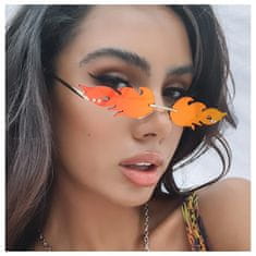 Sunblock Női napszemüveg Pawr Steampunk Orange lencsék ezüst univerzális