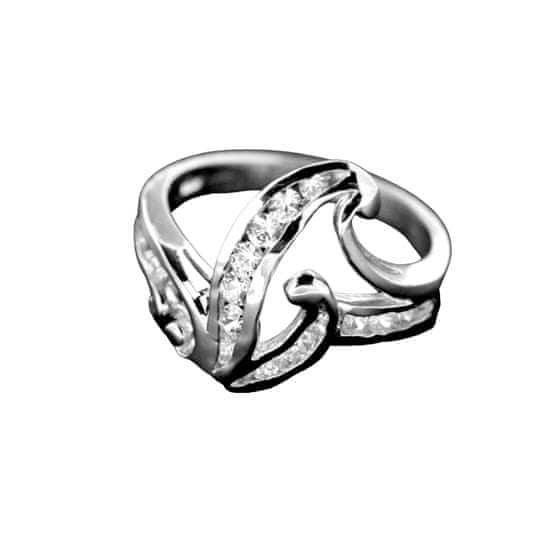 Amiatex Ezüst gyűrű 14981 + Nőin zokni Gatta Calzino Strech