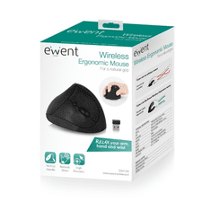Ewent EW3150 Vertical wireless mouse Black (EW3150)