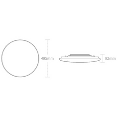 Xiaomi Yeelight Arwen 450C LED Smart Ceiling Light with remote RGB backlight, 50W, 4000 lm, 495mm White EU (00176)