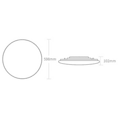 Xiaomi Yeelight Arwen 550C LED Smart Ceiling Light with remote RGB backlight, 50W, 4500 lm, 598mm White EU (00178)