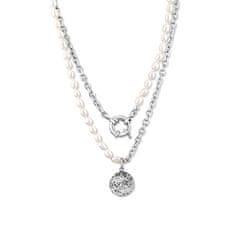 JwL Luxury Pearls Stílusos acél nyaklánc valódi folyami gyöngyökkel JL0799