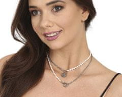 JwL Luxury Pearls Stílusos acél nyaklánc valódi folyami gyöngyökkel JL0799