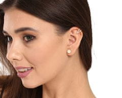 JwL Luxury Pearls Modern aranyozott fülbevaló szett (1x fülcimpadísz fülbevaló, 2x bedugós fülbevaló) JL0807