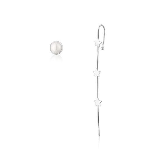 JwL Luxury Pearls Eredeti ezüst aszimmetrikus fülbevaló JL0812
