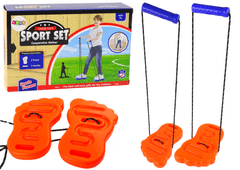 Lean-toys Stepper Set gólyalábak gyerekeknek Narancssárga