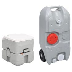 Vidaxl hordozható kemping WC és víztartály szett 3186653
