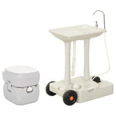 Vidaxl hordozható kemping-WC és -kézmosóállvány 3186668