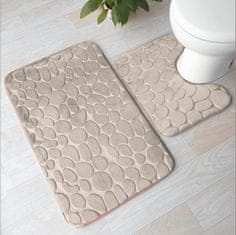 MUVU Három darabos fürdőszobai szőnyeg készlet, bézs kő